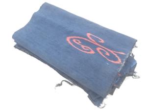 アンティーク　抽象模様織出し着物洗い張り